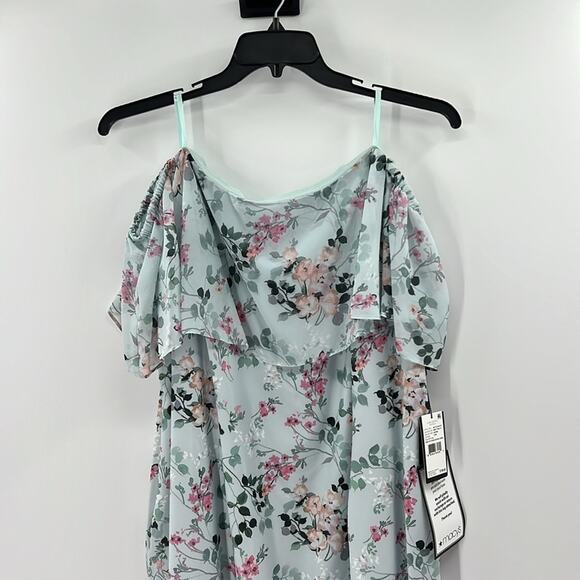 Adrianna Papell Floral Off-Shoulder Midi Dress - Picture 3 of 11